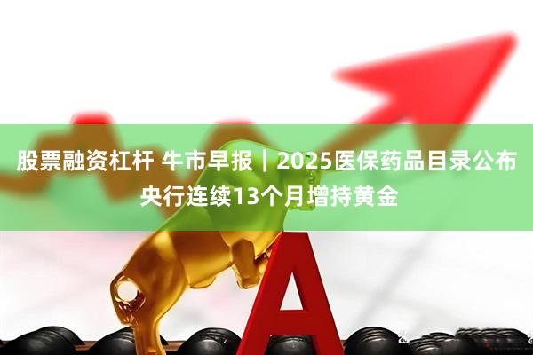 股票融资杠杆 牛市早报｜2025医保药品目录公布 央行连续13个月增持黄金
