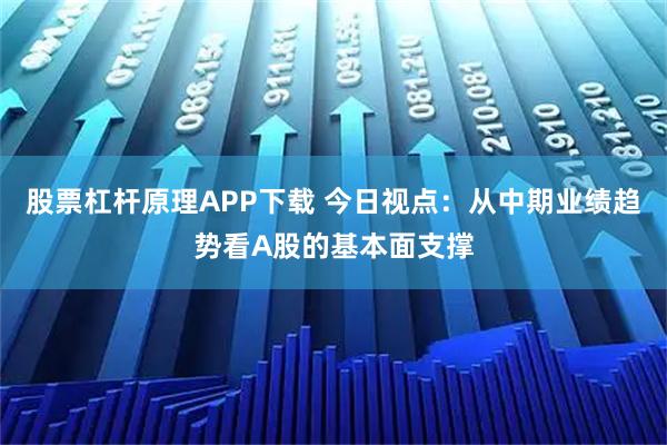 股票杠杆原理APP下载 今日视点：从中期业绩趋势看A股的基本面支撑